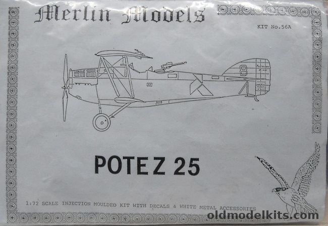 Merlin Models 1/72 Potez 25 - Bagged, 56A plastic model kit